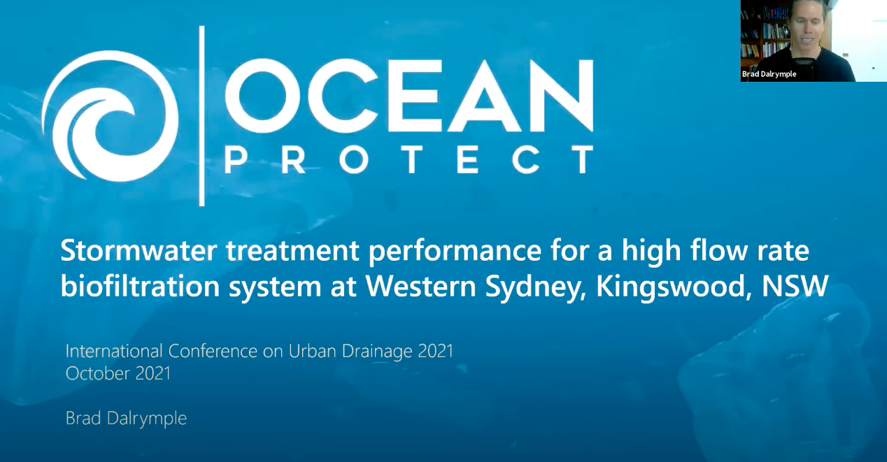 <br>Stormwater treatment performance for a high flow rate biofiltration system at Western Sydney.